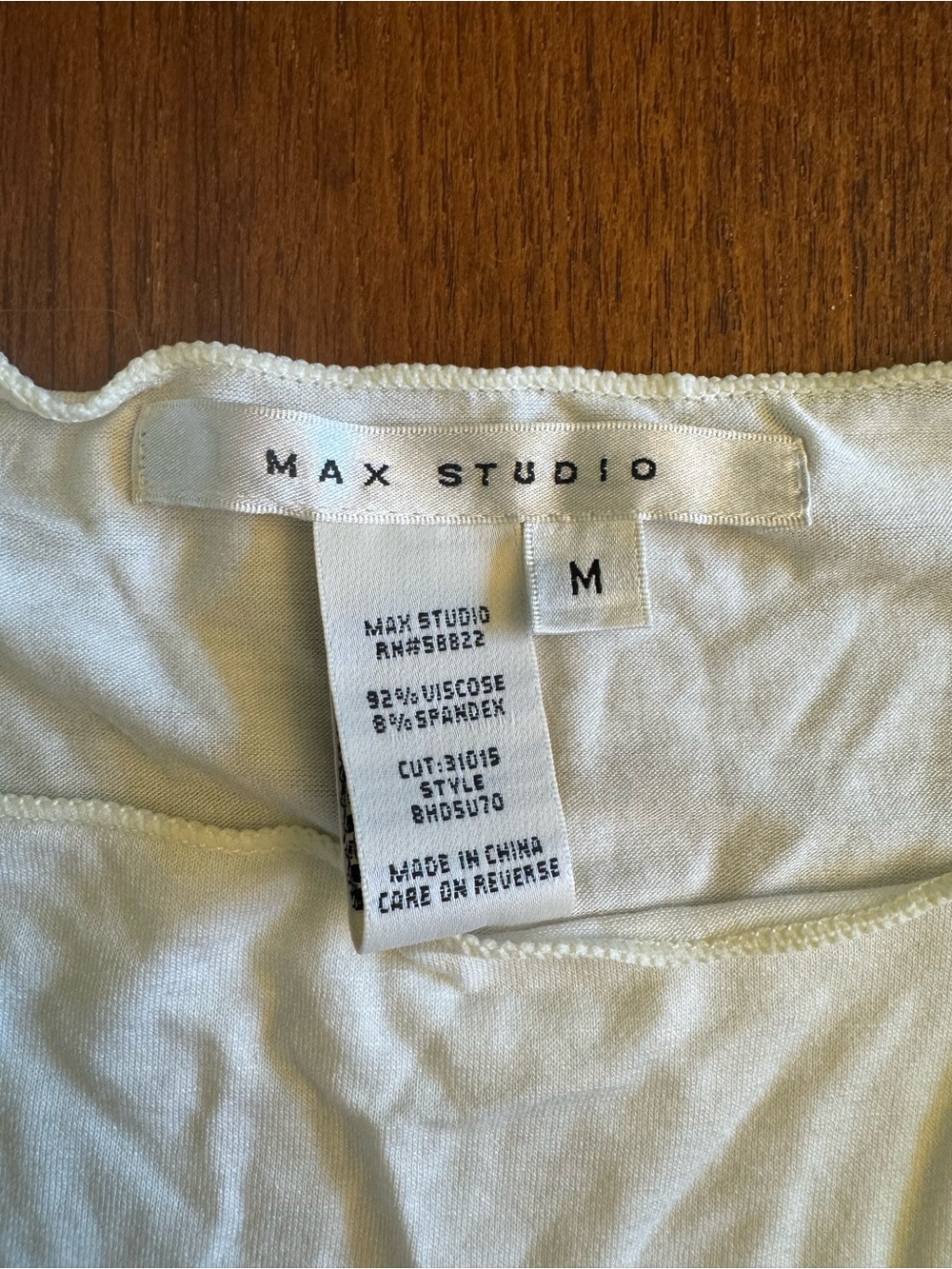 Max Studio Ivory Short-Sleeve Ruffle Shoulder Top - Picture 2 of 6